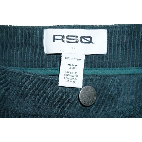 RSQ Forest Green Corduroy Wide Leg Pants – Women’s Size 26 - Picture 3 of 11